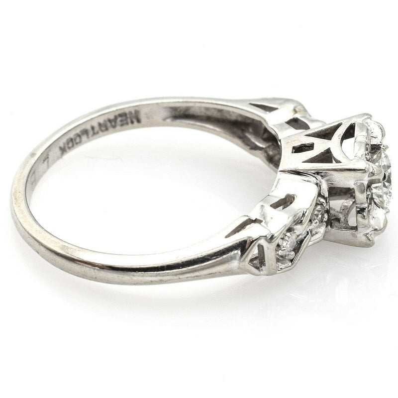 Vintage 14K White Gold 0.25 Ct Diamond Band Ring E/F VS-1