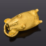 Vintage 24K Yellow Gold Pig Charm Pendant 3.8 Grams