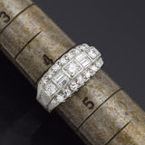 Vintage 14K White Gold 0.83 TCW Diamond Band Ring