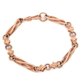 Antique English 9K Rose Gold Link Chain Bracelet 18.6 Grams