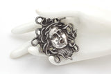Vintage Sterling Silver Head of Medusa Belt Buckle 71.2 x 59.5 mm