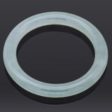 GIA Certified Translucent Bluish Green Jadeite Jade Bangle Bracelet