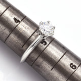 Tiffany & Co Certified Platinum 1.02 Ct Diamond Round Solitaire Band Ring