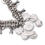 Vintage Sterling Silver Fire Agate Southwestern Squash Blossom Necklace
