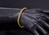 Vintage Tiffany & Co 18K Yellow Gold Rope Chain Bracelet 13.4 Grams
