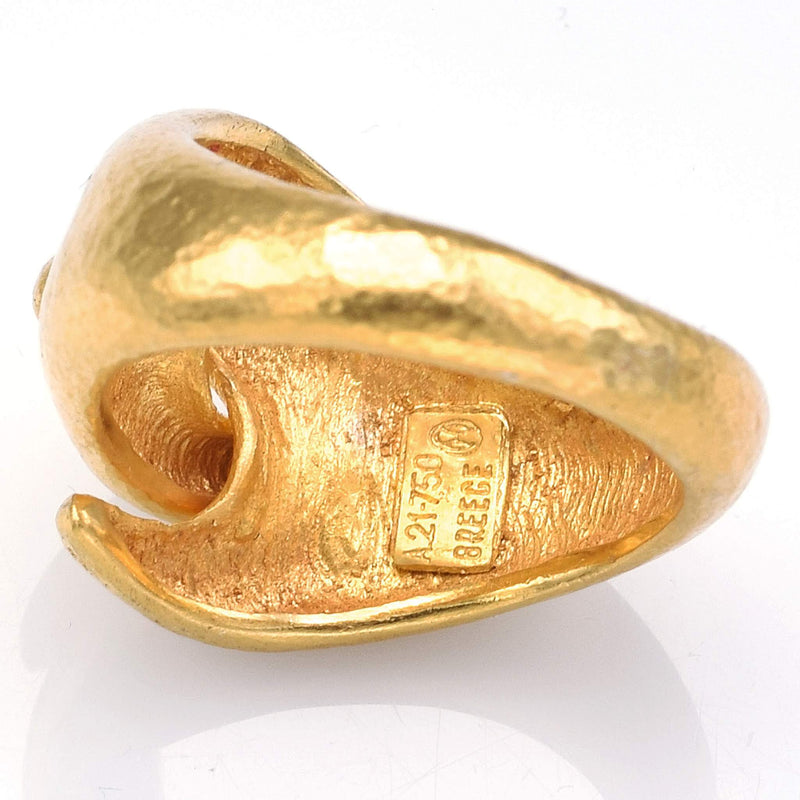 Lalaounis Vintage 18K Yellow Gold Greece Band Ring
