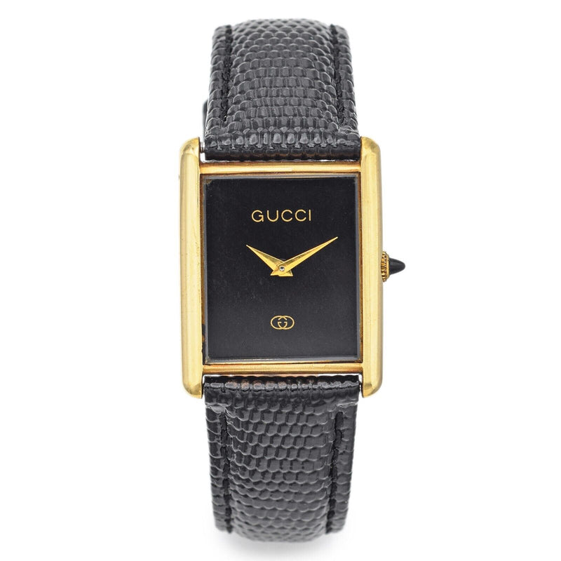 Vintage Gucci 18K Yellow Gold Hand Wind Men's Watch 25 x 24 mm
