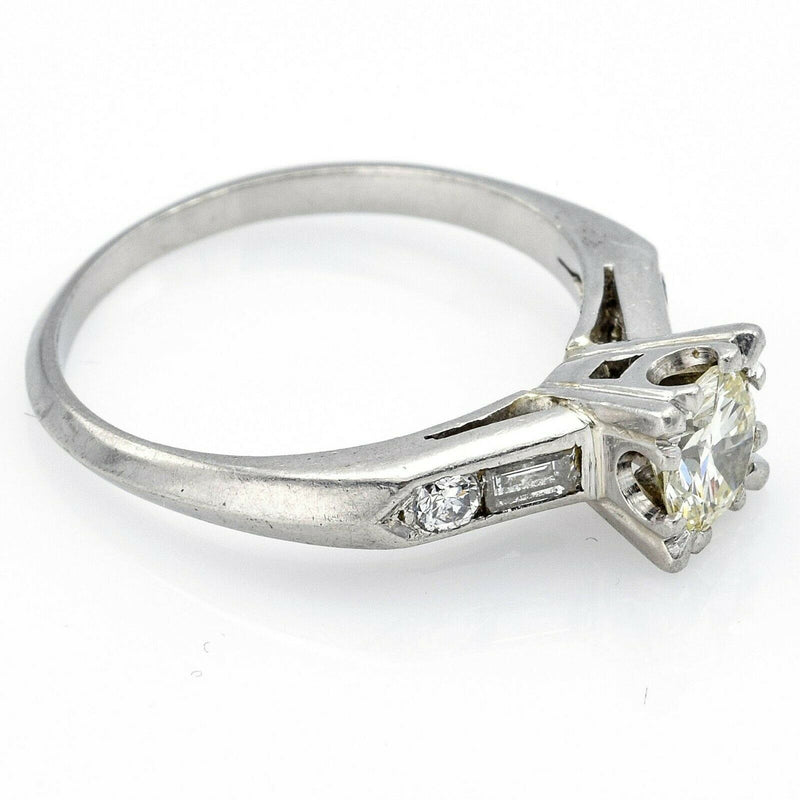 Vintage Platinum Diamond Band Ring