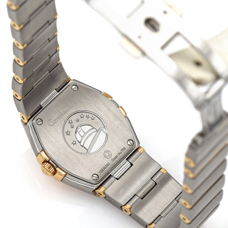 Omega Constellation SS / 18K Gold MOP & Diamond Dial Quartz Women's Watch 24 mm