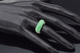 Vintage Translucent Green Jade Saddle Band Ring