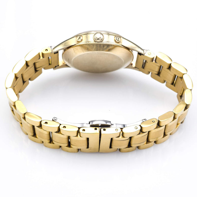 Vintage 1960s 14K Gold Heuer Triple Date Automatic Watch Men's 33mm