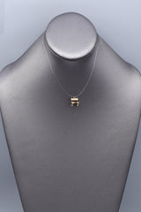 Vintage 14K Yellow Gold "Hold Me Tight" Lover's Bench Charm Pendant