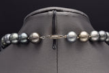 Vintage Sterling Silver Genuine South Sea Pearl Beaded Stand Necklace +Box 95.7G