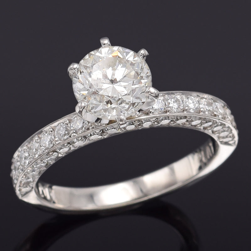 GIA Certified Platinum 2.42 TCW Round Brilliant Diamond Band Ring 5.4 Grams