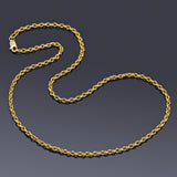 Vintage 22K Yellow Gold Cable Chain Necklace 2.8 mm 16.0 Grams 17 Inches