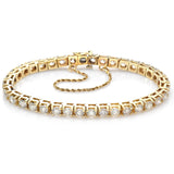 Vintage 14K Yellow Gold 10.08 TCW Diamond Tennis Bracelet