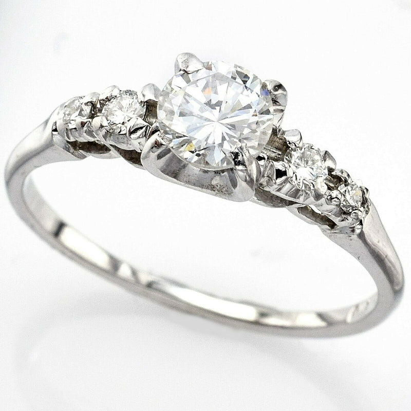 Estate 18K White Gold Diamond Band Ring