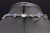Estate 18K Gold Moonstone, Multi-Stone & 1.08 TCW Diamond Pendant Necklace