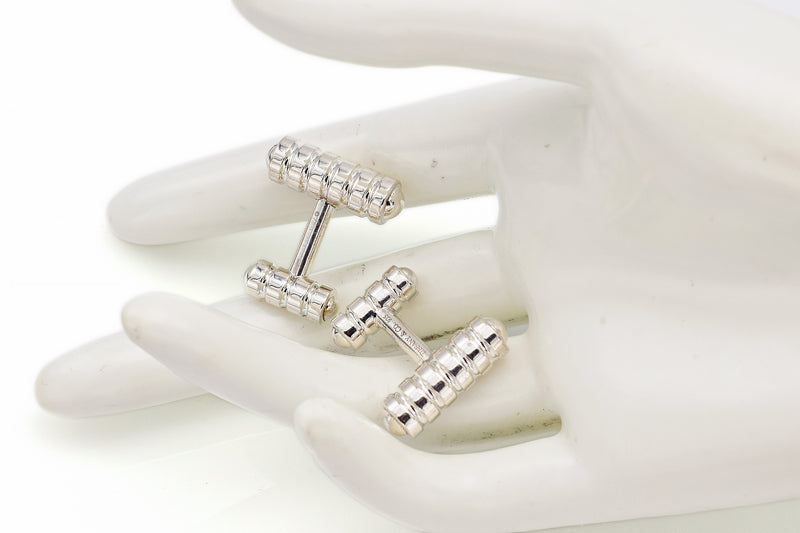 Tiffany & Co. Paloma Picasso Sterling Silver Groove Cufflinks