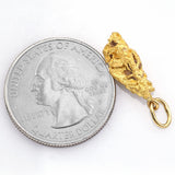 Vintage 24K Natural Yellow Gold Nugget Charm Pendant