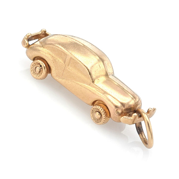 Vintage 14K Yellow Gold Car Charm Pendant 2.4 Grams