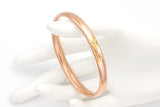 Antique 10K Yellow Gold Sigma Delta Bangle Bracelet 7.25 mm
