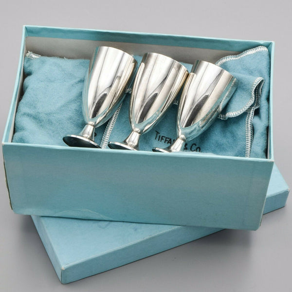 Tiffany & Co. Sterling Silver Cordial Cups Set of 3 107.2 Grams