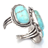 Vintage Sterling Silver Turquoise Southwestern Cuff Bracelet
