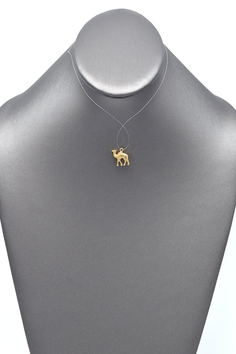 Vintage 18K Yellow Gold Camel Charm Pendant