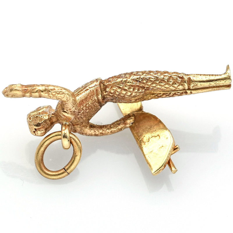 Vintage 24K Gold Matador Bullfighter Charm Pendant