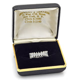 Vintage Platinum 3.72 TCW Diamond Marquise Eternity Band Ring + Box Size 5.25