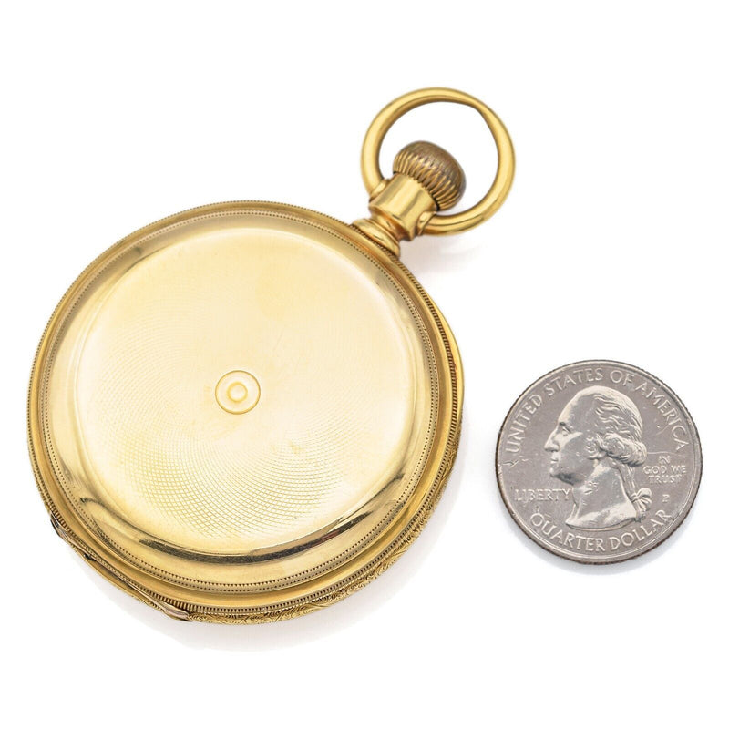 Antique 1880's 18k Gold Patek Philippe Pocket Watch Hunters Case Rare Dial