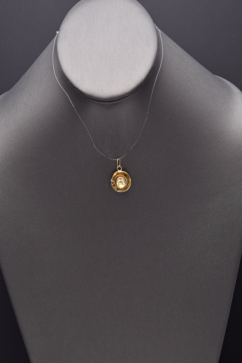 Vintage 14K Yellow Gold Cowboy Hat Charm Pendant