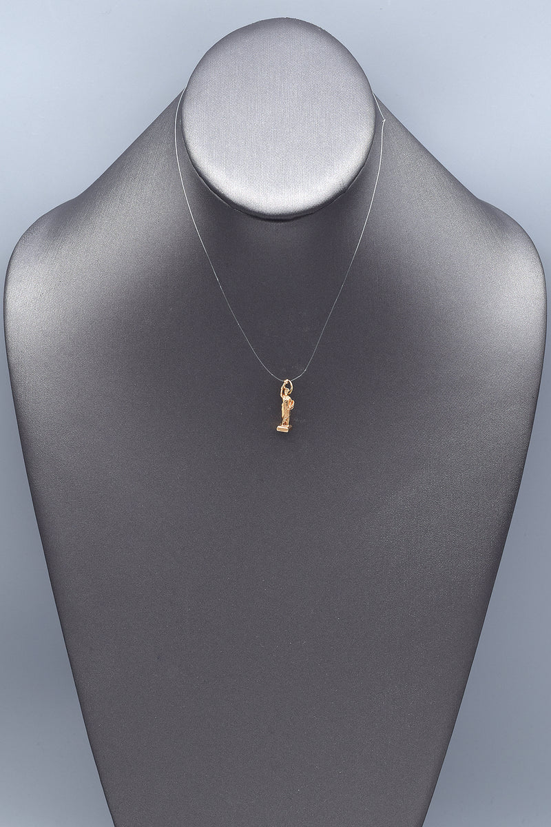 Vintage 14K Yellow Gold Statue of Liberty Charm Pendant