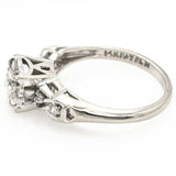 Vintage 14K White Gold 0.25 Ct Diamond Band Ring E/F VS-1