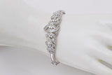 Vintage 18K White Gold 2.17 TCW Diamond Swirl Hinged Bangle Bracelet + Box
