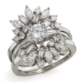 Vintage Platinum & 14K Gold 2.57 TCW Diamond Enhancer Guard Ring Set