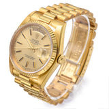 1980 Rolex President Day-Date 18K Gold Men's Automatic Watch + Box Ref. 18038
