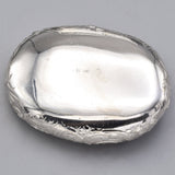 Antique 800 Silver Cherub Etched Oval Trinket Pill Box Case