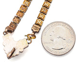 Antique Victorian 12K Gold Filled Onyx Cameo Pendant Necklace