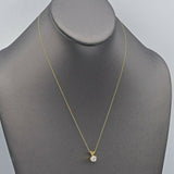 Vintage 14K Yellow Gold 0.84 Carat Diamond Pendant Necklace