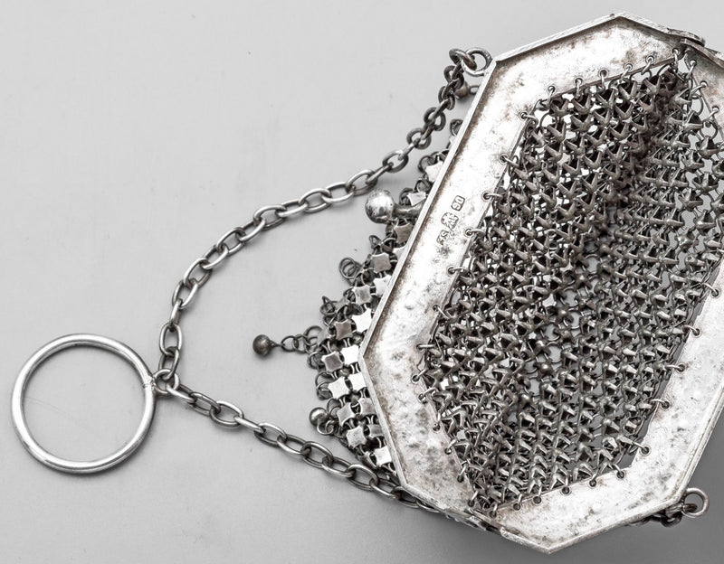 ANTIQUE STERLING SILVER MESH COIN PURSE c1920's $244.33 - PicClick AU