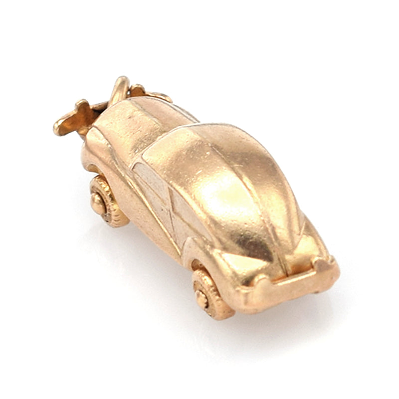 Vintage 14K Yellow Gold Car Charm Pendant 2.4 Grams