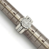 Vintage Platinum 2.69 TCW Diamond Soldered 3 Piece Ring Set 22.2 Grams Size 4