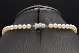 Vintage Mikimoto Sterling Silver Sea Pearl Beaded Strand Necklace + Box 26.2 Gr