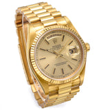 1980 Rolex President Day-Date 18K Gold Men's Automatic Watch + Box Ref. 18038