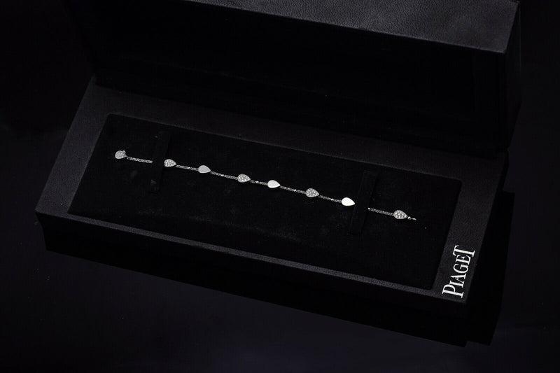 Piaget Lucea 18K White Gold Diamond Bracelet + Box