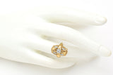 Antique 14K Yellow Gold 0.31 TCW Old Euro Cut Diamond Art Deco Cocktail Ring