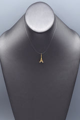 Vintage 14K Yellow Gold Eiffel Tower Charm Pendant