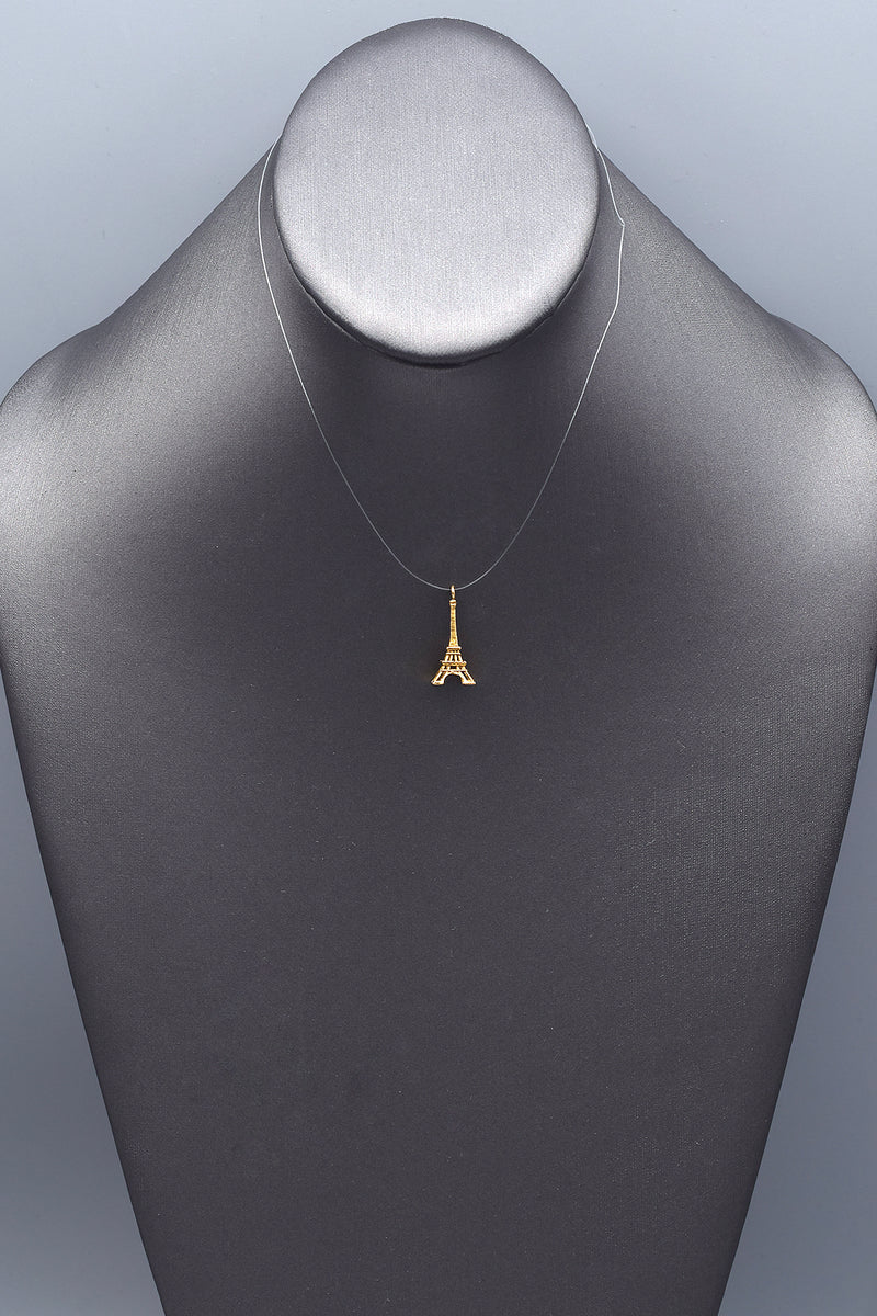 Vintage 14K Yellow Gold Eiffel Tower Charm Pendant